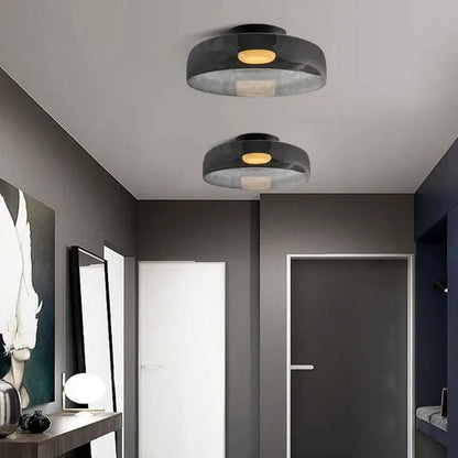 Scandinavische Glazen LED-Plafondlamp