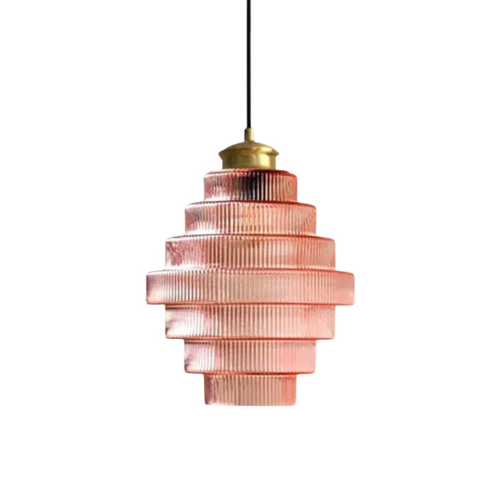 Clairmont Vivre - Hanglamp met Retro Glazen Vorm en Messing Afwerking