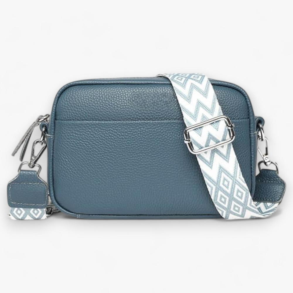 Leren Schoudertas Dames – Elegante Zwarte Crossbody Tas met Rits voor Dagelijks Gebruik