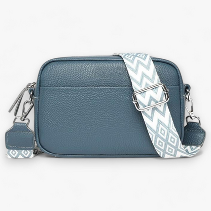 Leren Schoudertas Dames – Elegante Zwarte Crossbody Tas met Rits voor Dagelijks Gebruik