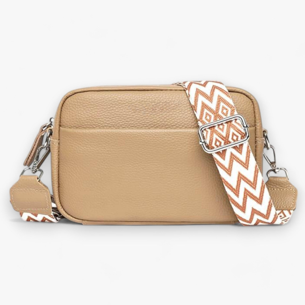 Leren Schoudertas Dames – Elegante Zwarte Crossbody Tas met Rits voor Dagelijks Gebruik
