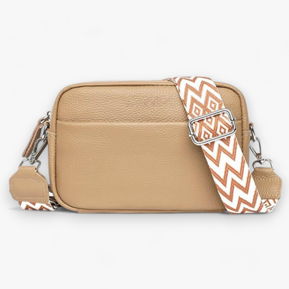 Leren Schoudertas Dames – Elegante Zwarte Crossbody Tas met Rits voor Dagelijks Gebruik