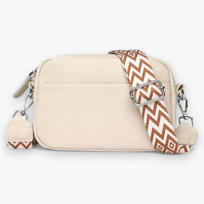 Leren Schoudertas Dames – Elegante Zwarte Crossbody Tas met Rits voor Dagelijks Gebruik