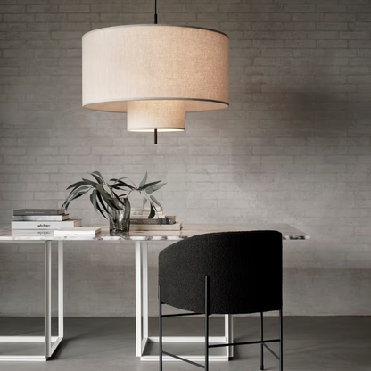 Blanche | Hanglamp Beige Textielkap