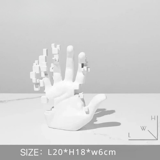 L'Écho Silencieux | Abstrakt Håndskulptur af Højkvalitets Harpiks til Boligindretning – Moderne Minimalistisk Design til Husdekorationstilbehør