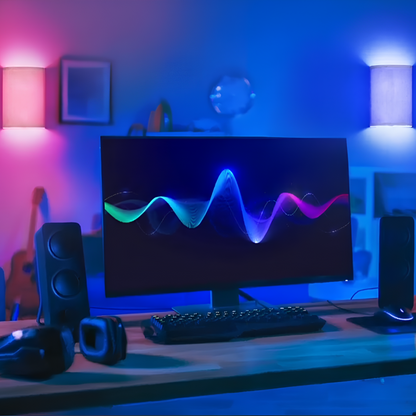 Linnen Gloed Wandlamp met Afstandsbediening en Dimbare Verlichting – Draadloze Muurlamp voor Binnen met 13 Kleuren