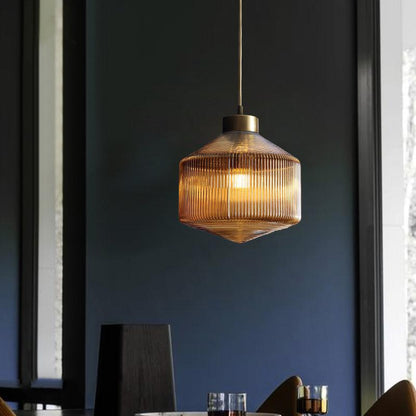 Moderne Hanglamp van Glas voor Woonkamer en Eetkamer – Elegante Verlichting met E26/E27 Fitting, Ø 25cm, H 28cm