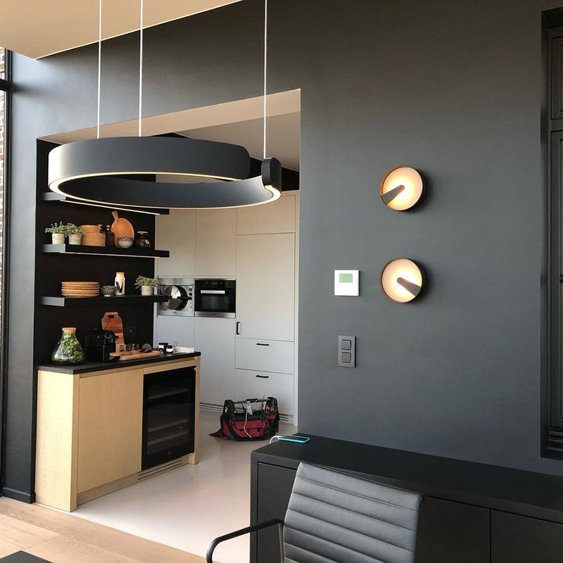 Moderne Ronde LED Hanglamp Zwart voor Eettafel en Woonkamer – Elegante Verlichting voor Stijlvol Interieur
