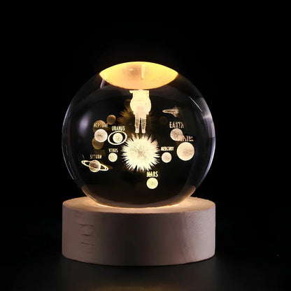 3D Kristallamp met Ruimtescènes – Magische Nachtlamp voor Sfeervolle Verlichting 7