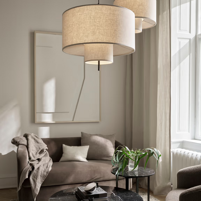 Blanche | Hanglamp Beige Textielkap