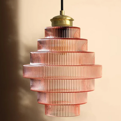 Clairmont Vivre - Hanglamp met Retro Glazen Vorm en Messing Afwerking