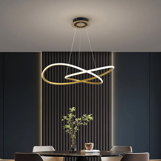 Minimalistische Gouden LED Hanglamp voor Eettafel – Modern Design voor Woonkamer en Slaapkamer