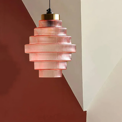 Clairmont Vivre - Hanglamp met Retro Glazen Vorm en Messing Afwerking