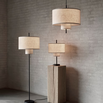Blanche | Hanglamp Beige Textielkap