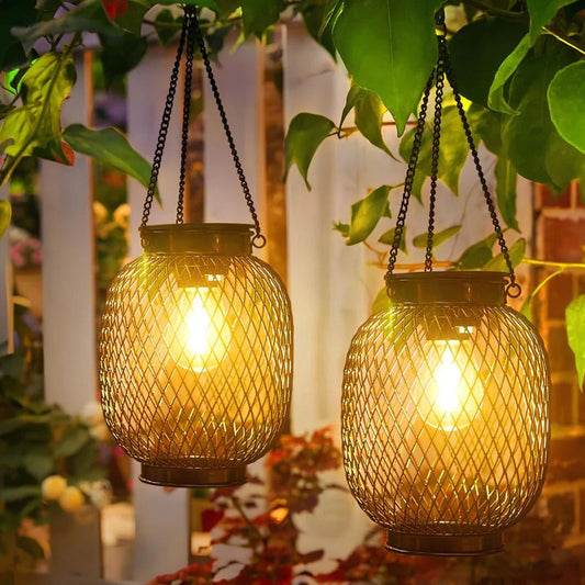 Zonne-energie Tuinlantaarn met Automatische Schemersensor en Warm Wit Licht – Weerbestendig voor Buiten