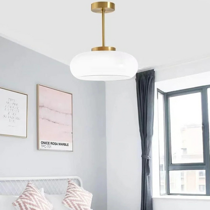 Scandinavische plafondlamp van Hoogwaardige Messing en Glas