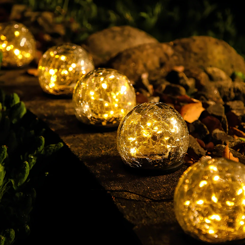 Zonne-energie Tuinlamp met Automatische Schemersensor - Waterdichte Solar Tuinverlichting voor Buiten, Warm Wit Licht