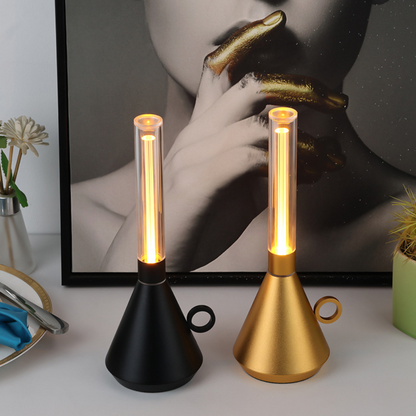 Draagbare Retro Lantaarn Buiten met Dimbare Verlichting – Oplaadbaar en Compact voor Binnen en Buiten