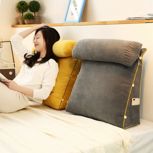 Ergonomisch Driehoekig Leesrugsteun Kussen van Traagschuim voor Comfortabel Lezen en Ontspannen
