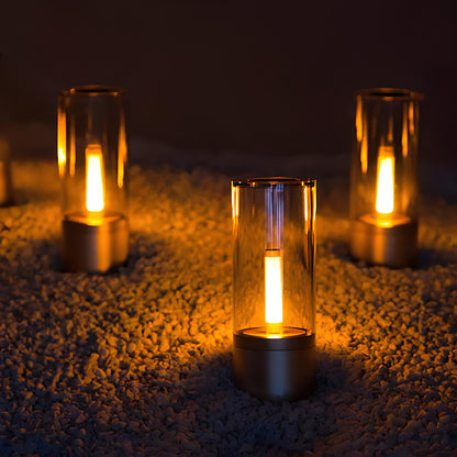 Dimbare Tafellamp met Glazen Lichaam en Minimalistisch Ontwerp - Warm Wit Licht, Perfect voor Elke Ruimte