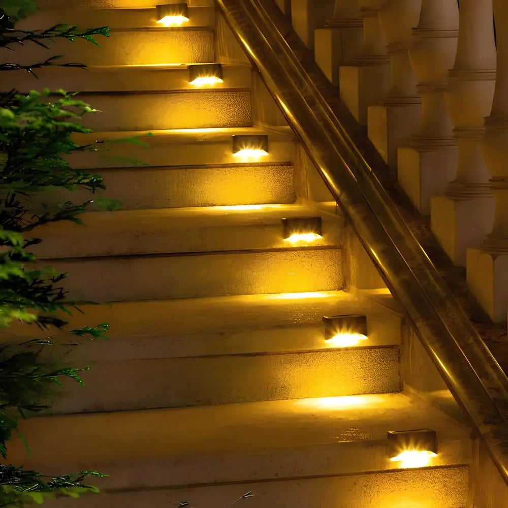 Solar Tuinverlichting Traplichten – Weerbestendig en Eenvoudig te Installeren Buitenlamp met LED Licht