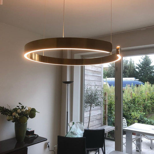 Moderne Ronde LED Hanglamp Zwart voor Eettafel en Woonkamer – Elegante Verlichting voor Stijlvol Interieur