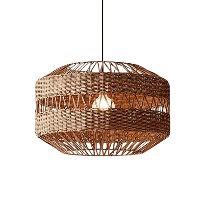 Luxe Bamboe Hanglamp voor Woonkamer en Eetkamer – Beige Verlichting met Ruime Lichtverspreiding