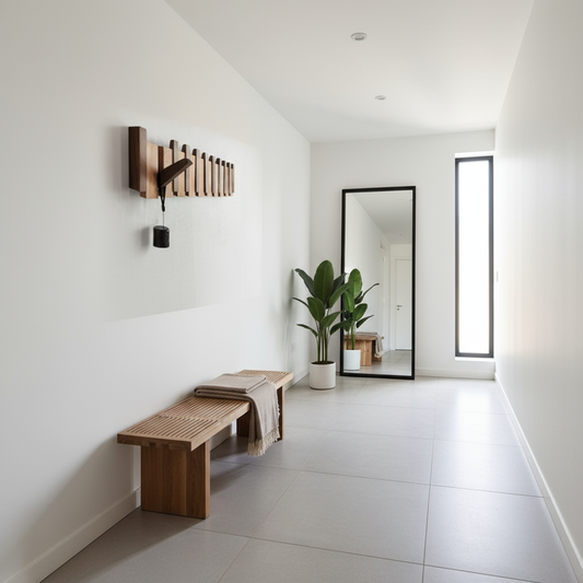 Le Hall | Houten Wandkapstok met Intrekbare Haken