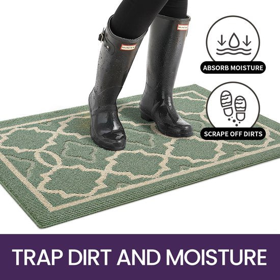 Antislip Deurmat 60 x 90 cm - Waterabsorberende Vuilvangmat voor Binnengebruik 4