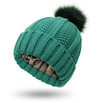 Antistatische Pompom Beanie met Zijden Voering voor Pluisvrij Haar 11