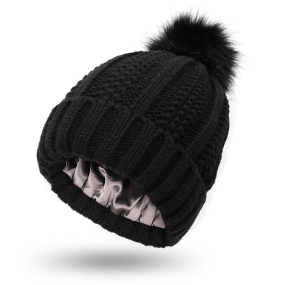 Antistatische Pompom Beanie met Zijden Voering voor Pluisvrij Haar 6