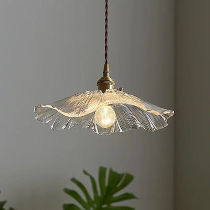 Art Deco Hanglamp in Bloemvorm van Glas – Paars en Amber 7