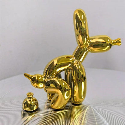 BalloonDog Puppy Poop Beeldje – Modern Kunsthars Interieur Accessoire 0