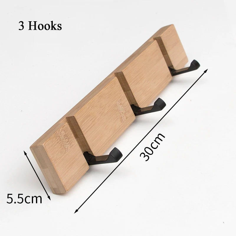 Bamboe Muurorganisator met 3, 4 of 5 Haken – Duurzaam en Opvouwbaar voor Kleding en Handdoeken 9