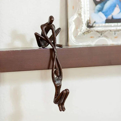 Beeldje Liefde en Kracht – Unieke Hars Sculptuur voor Balans in Huisdecoratie, 10,2 x 6,4 x 20,5 cm 3