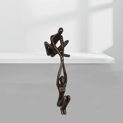 Beeldje Liefde en Kracht – Unieke Hars Sculptuur voor Balans in Huisdecoratie, 10,2 x 6,4 x 20,5 cm 5