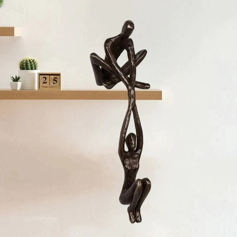 Beeldje Liefde en Kracht – Unieke Hars Sculptuur voor Balans in Huisdecoratie, 10,2 x 6,4 x 20,5 cm 6