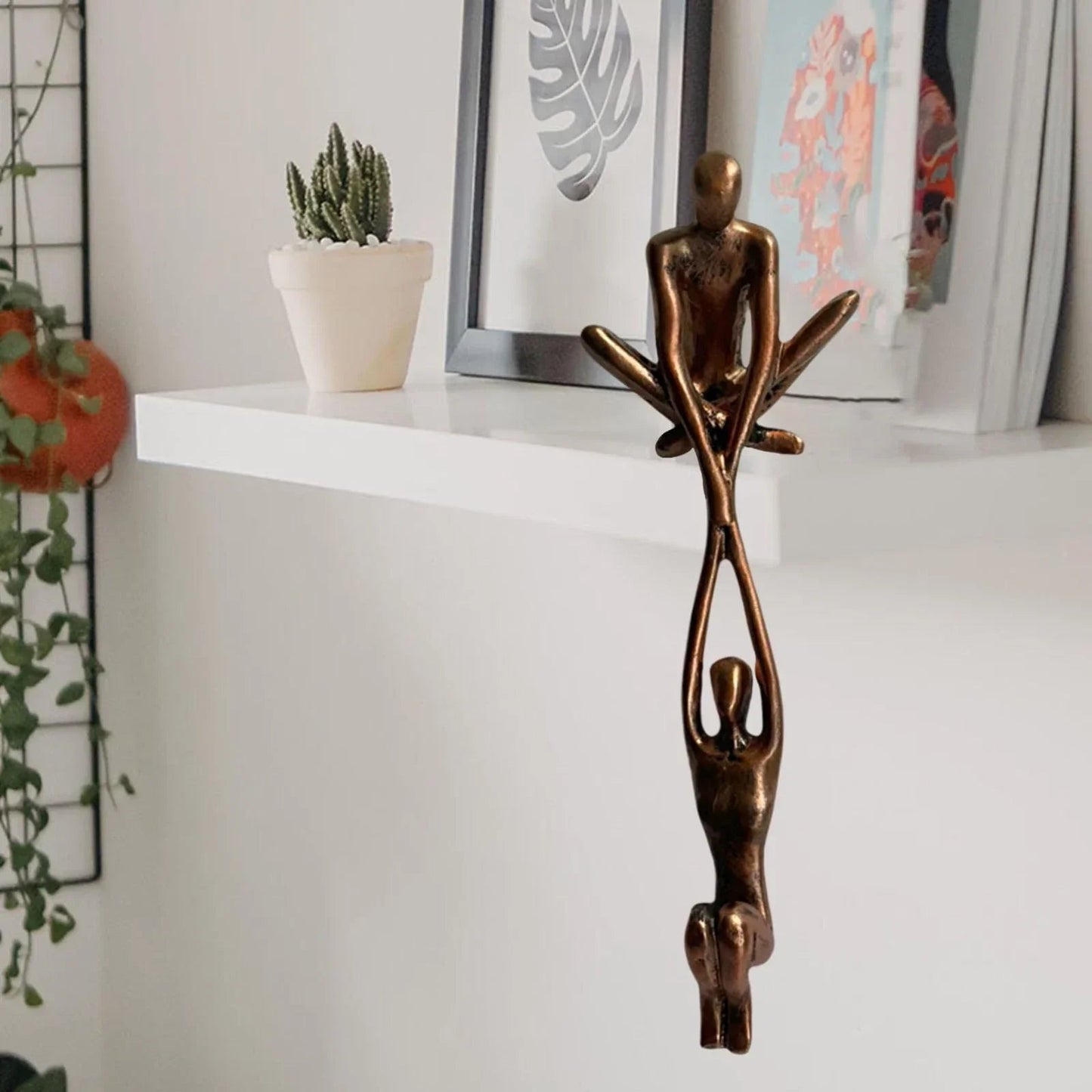 Beeldje Liefde en Kracht – Unieke Hars Sculptuur voor Balans in Huisdecoratie, 10,2 x 6,4 x 20,5 cm 7