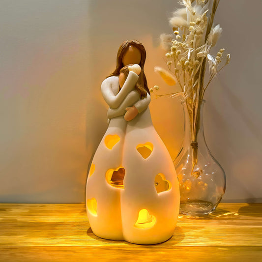 Beige Hars Lamp voor Romantische Sfeer – Compact 7cm x 22cm, Geen Stroomvoorziening, Duurzaam Interieurdecoratie 0