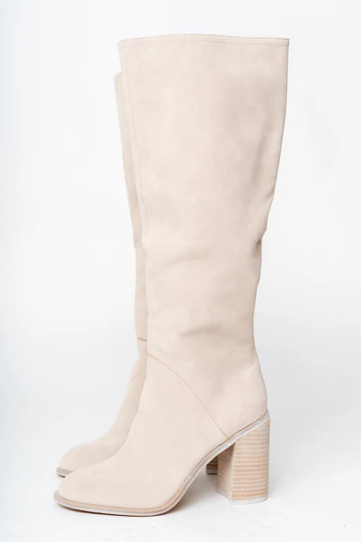 Beige Hoge Laarzen Dames met Comfortabele Pasvorm en Tijdloos Design voor Elke Gelegenheid 1