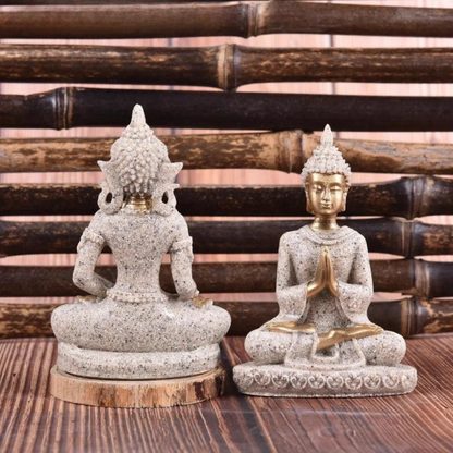 Sandstensbuddha figur til spirituel vækst og meditation – Holdbar og meningsfuld dekoration