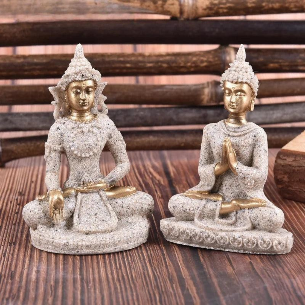 Sandstensbuddha figur til spirituel vækst og meditation – Holdbar og meningsfuld dekoration