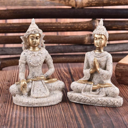 Sandstensbuddha figur til spirituel vækst og meditation – Holdbar og meningsfuld dekoration