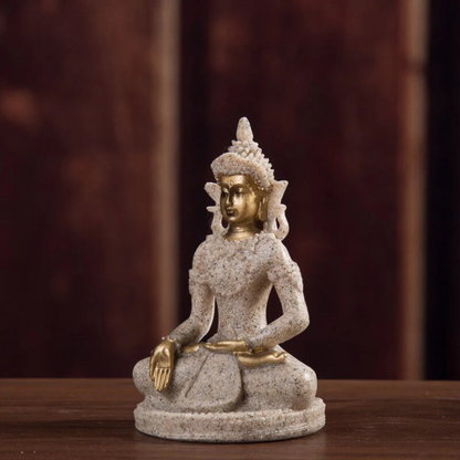 Sandstensbuddha figur til spirituel vækst og meditation – Holdbar og meningsfuld dekoration