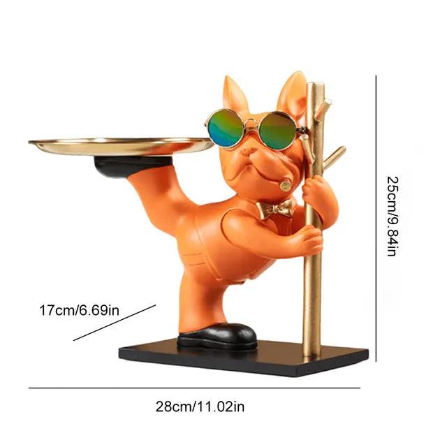Bulldog Butler Opberg Ornament van Hars – Decoratieve Woondecoratie en Functionele Accessoires voor Sleutels en Sieraden 13