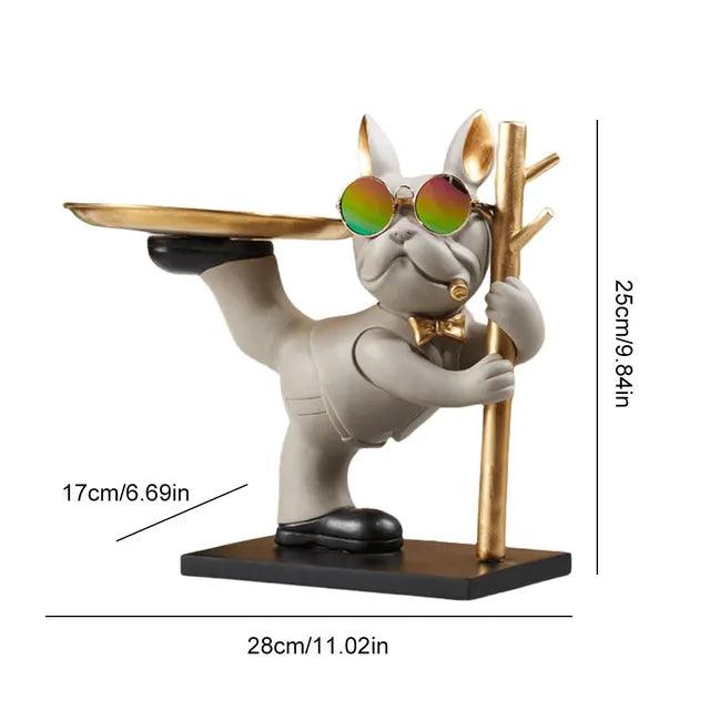 Bulldog Butler Opberg Ornament van Hars – Decoratieve Woondecoratie en Functionele Accessoires voor Sleutels en Sieraden 18