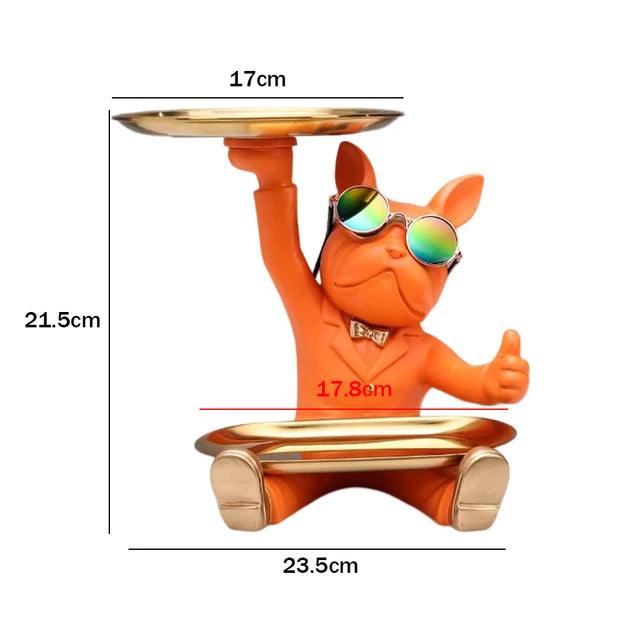 Bulldog Butler Opberg Ornament van Hars – Decoratieve Woondecoratie en Functionele Accessoires voor Sleutels en Sieraden 8