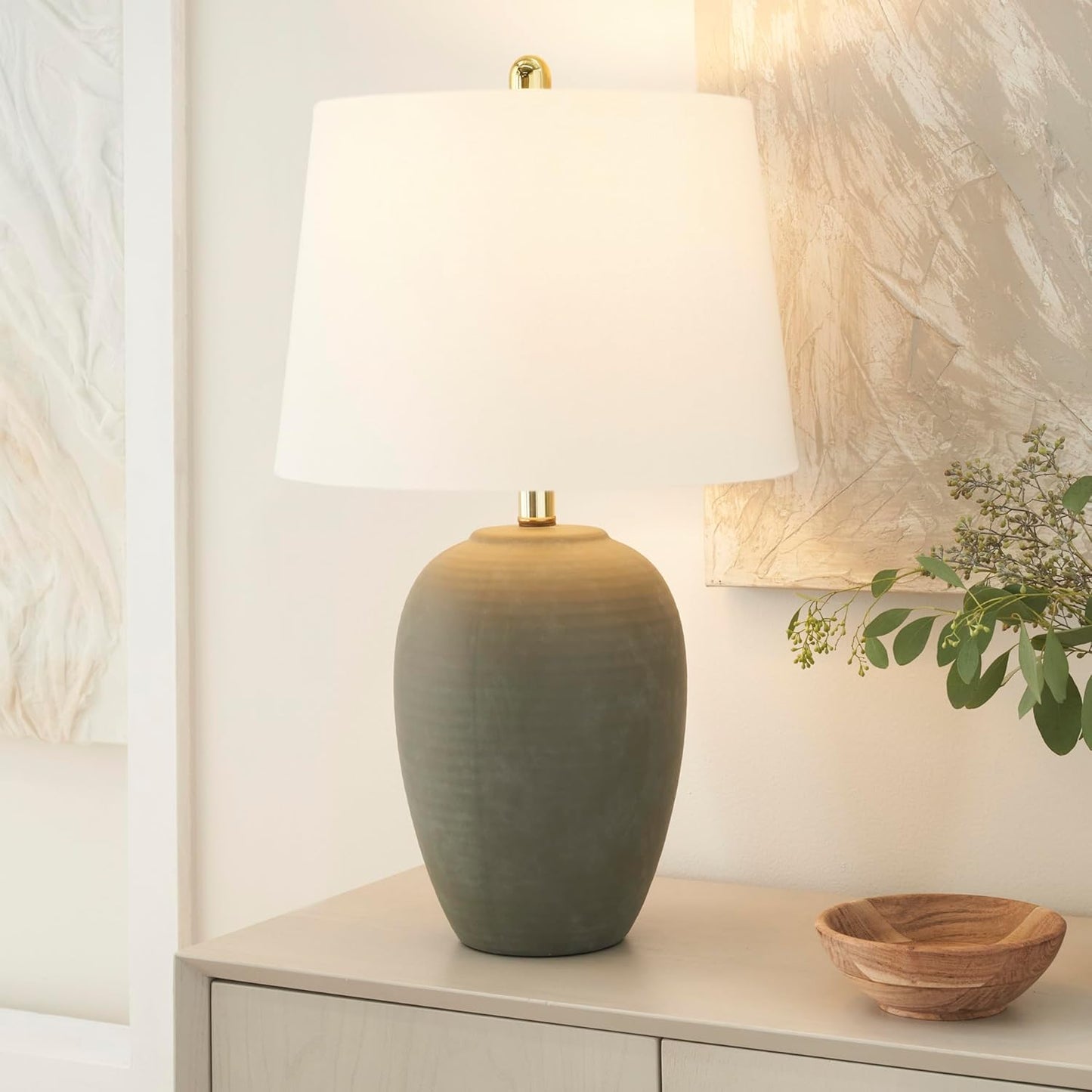 Moderne Keramische Tafellamp met Warme Verlichting en Stijlvol Ontwerp voor Woonkamer en Slaapkamer