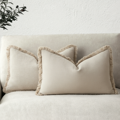 Decoratieve Katoen en Linnen Hoes in Diverse Kleuren – Elegante Woonaccessoire, set van 2