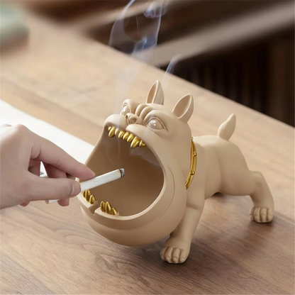 Decorative Ashtray in Bulldog Shape Made of High-Quality Resin – Multifunctional and Stylish